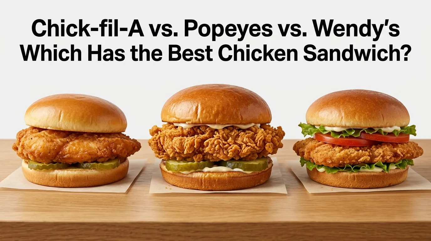 Chick-fil-A vs. Popeyes vs. Wendy's: Which Has the Best Chicken Sandwich?