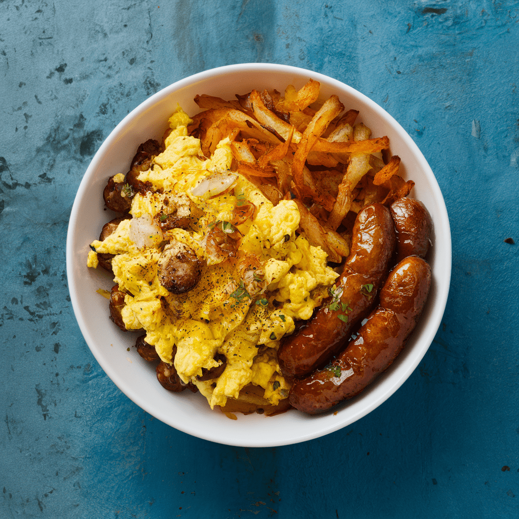 Hash Brown Scramble Bowl with Sausage