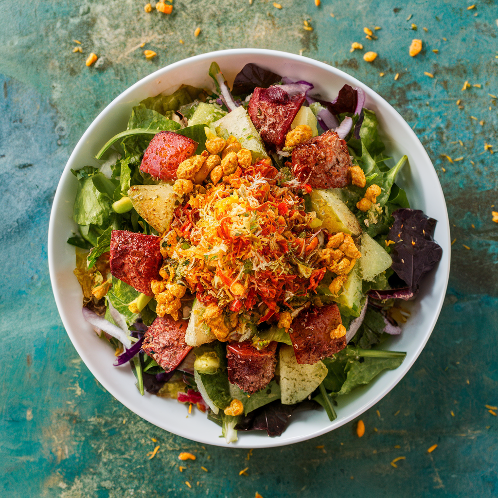 Spicy Southwest Salad without meat or dressing